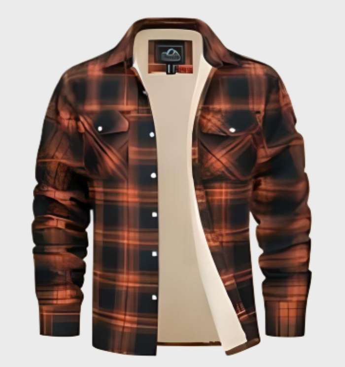 Drune | Trendy Vintage-Style Flanell Herrenjacke