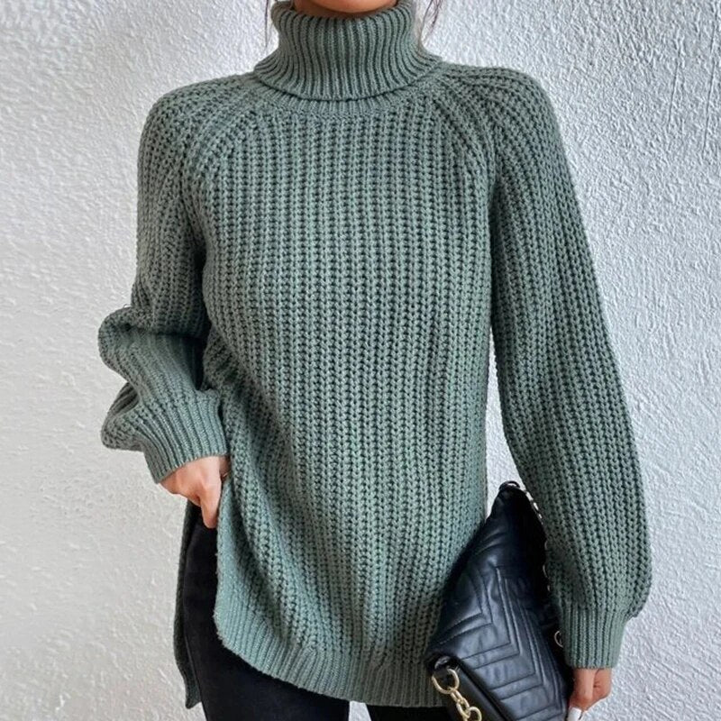 Drune | Trendy Damen Strickrollkragenpullover