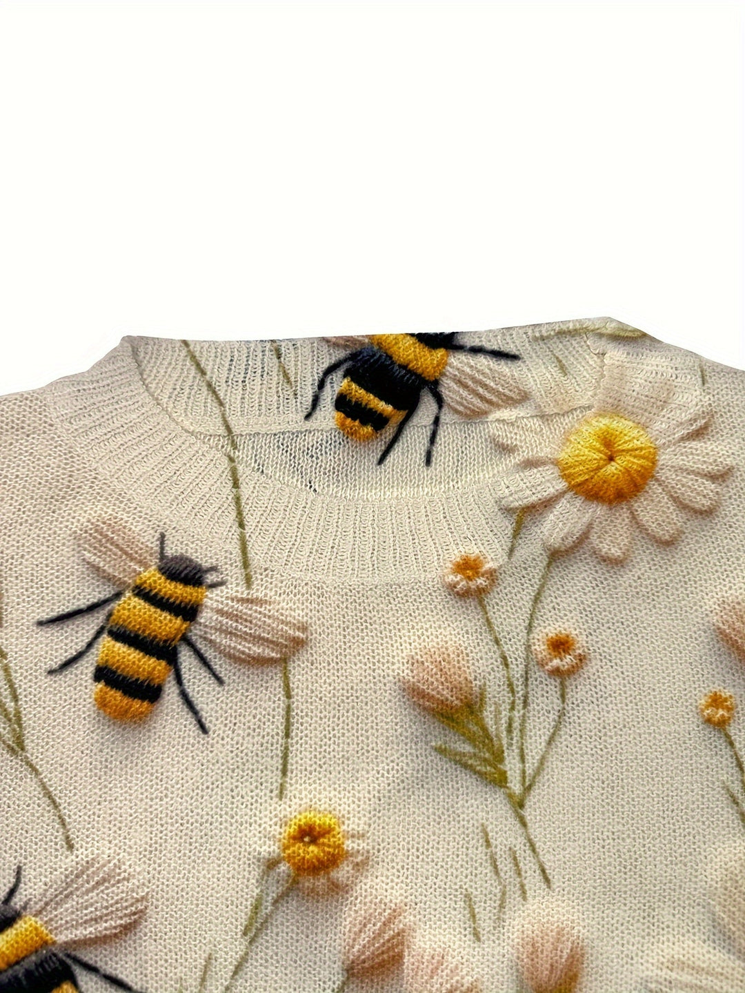 Drune | Trendy Damenpullover mit Bienenmuster
