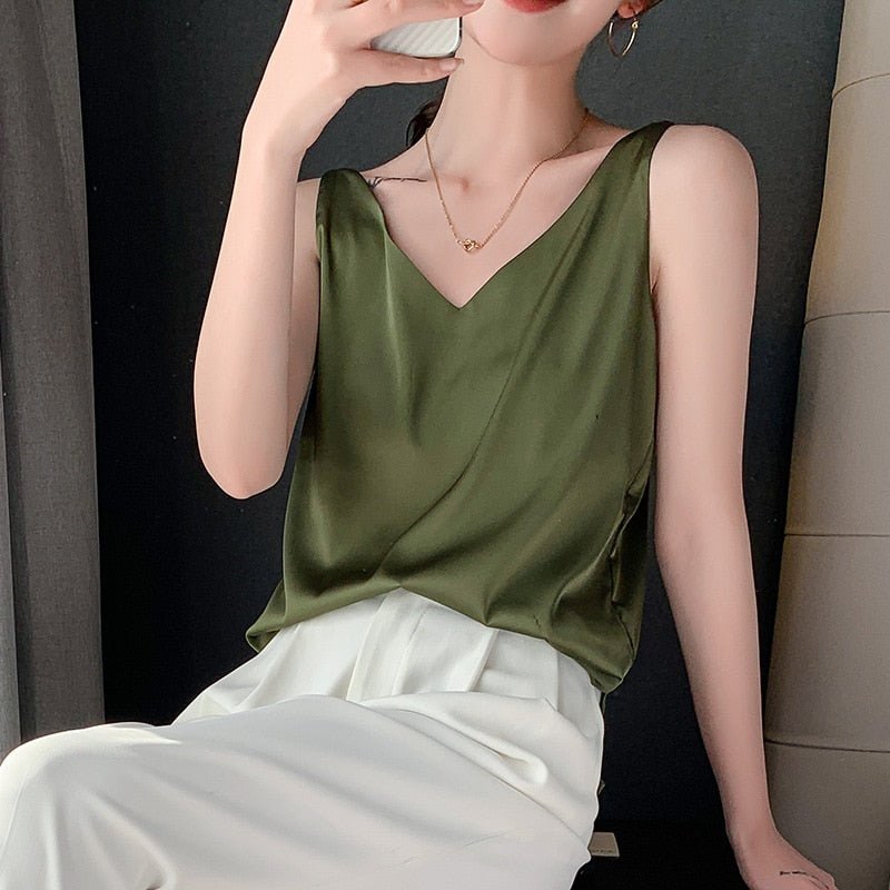 Damen-Tanktop aus weicher Seide