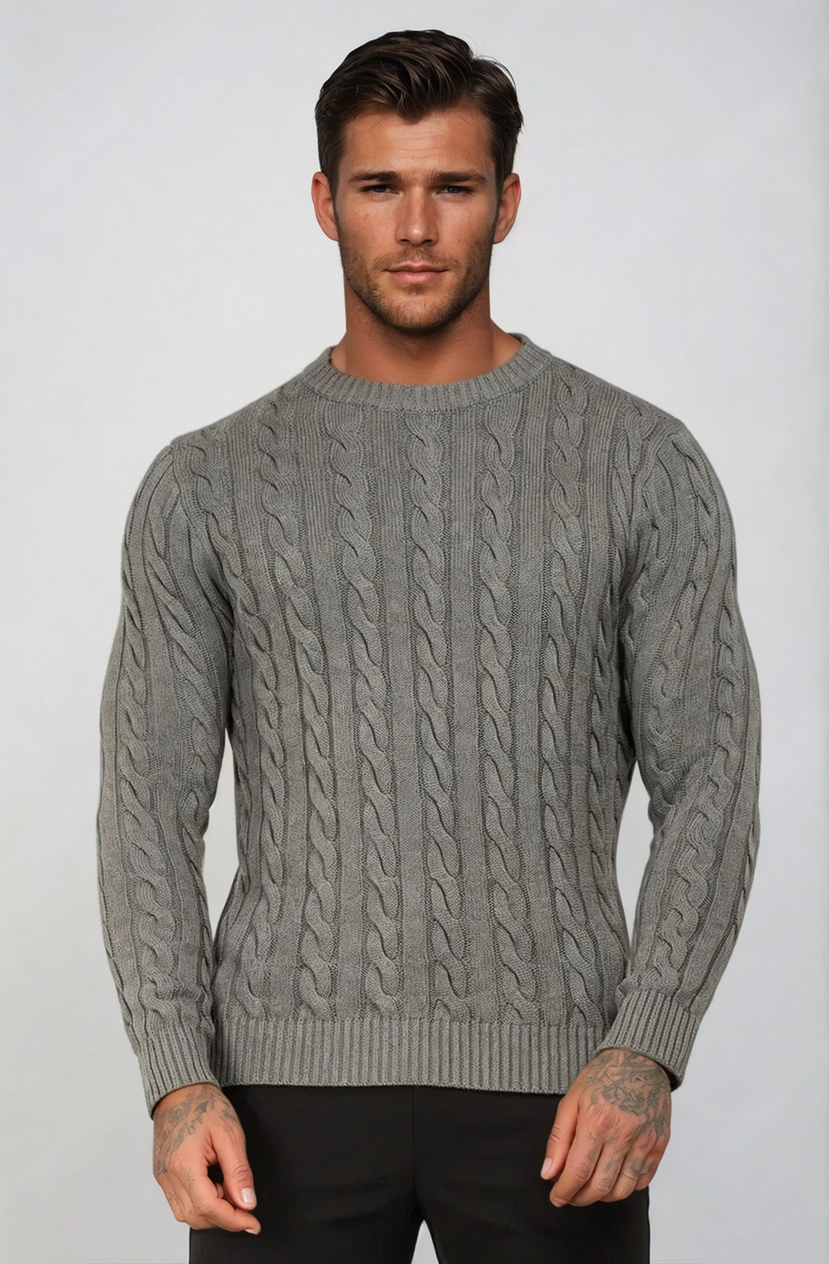 Drune | Zopfstrickpullover mit traditionellem Muster