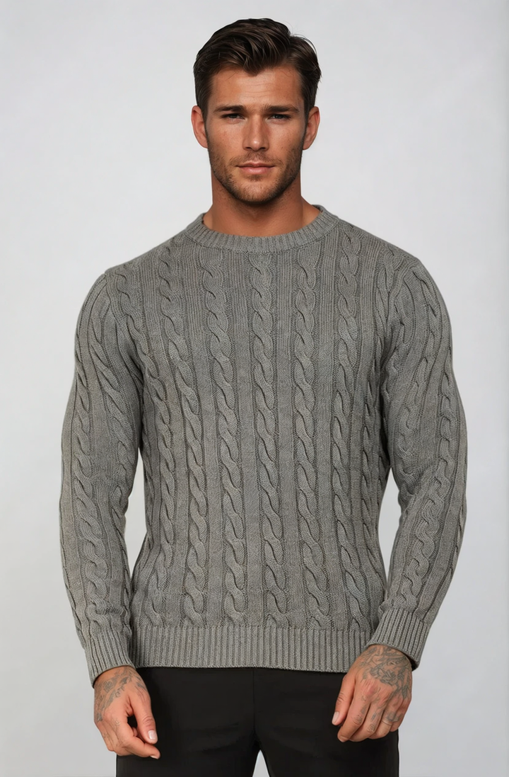 Drune | Zopfstrickpullover mit traditionellem Muster