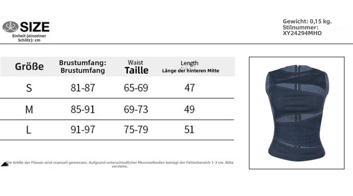 Drune | Top aus Jeansweste