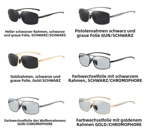 Drune | Vintage Square Aluminium Magnesium Polarisierte Sonnenbrille