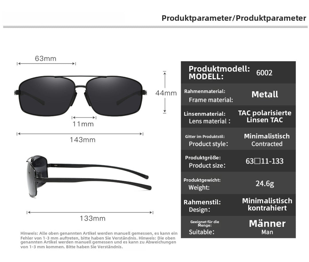 Drune | Vintage Square Aluminium Magnesium Polarisierte Sonnenbrille
