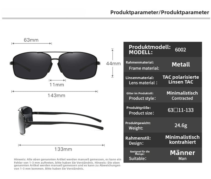 Drune | Vintage Square Aluminium Magnesium Polarisierte Sonnenbrille