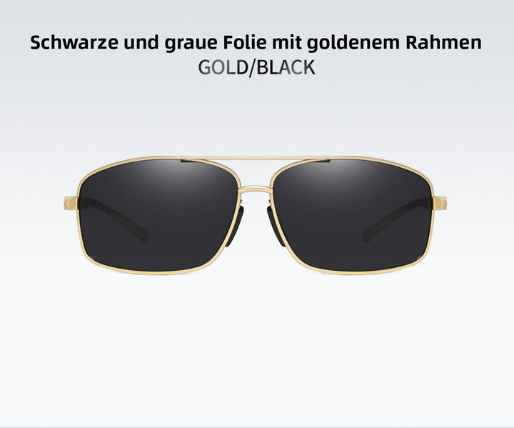 Drune | Vintage Square Aluminium Magnesium Polarisierte Sonnenbrille
