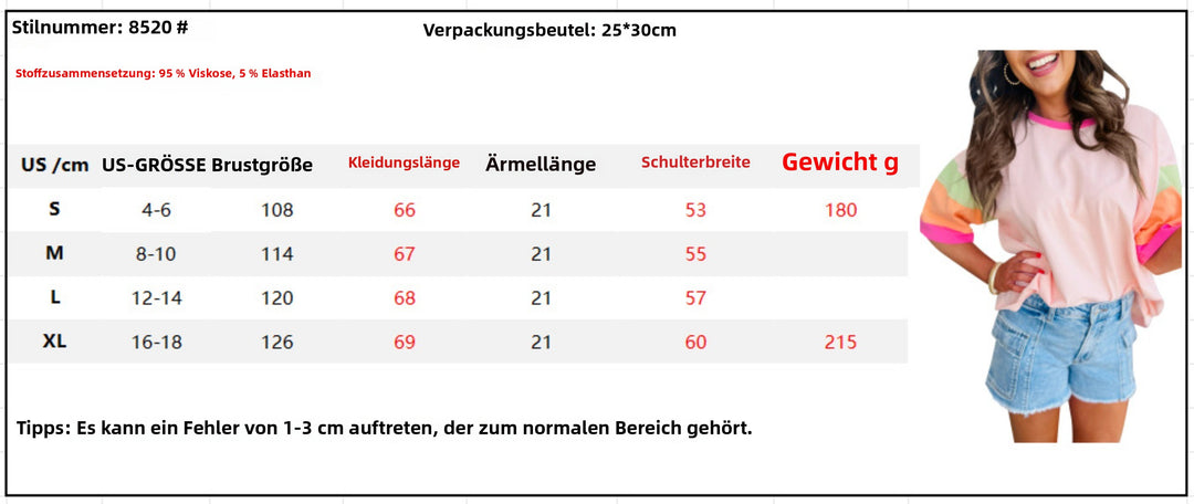 Drune | Farblich passendes T-Shirt mit Rundhalsausschnitt aus Baumwolle