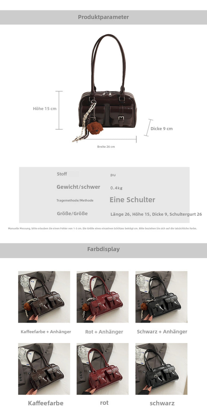 Drune | Schwarzer Schwan Kissen Umhängetasche