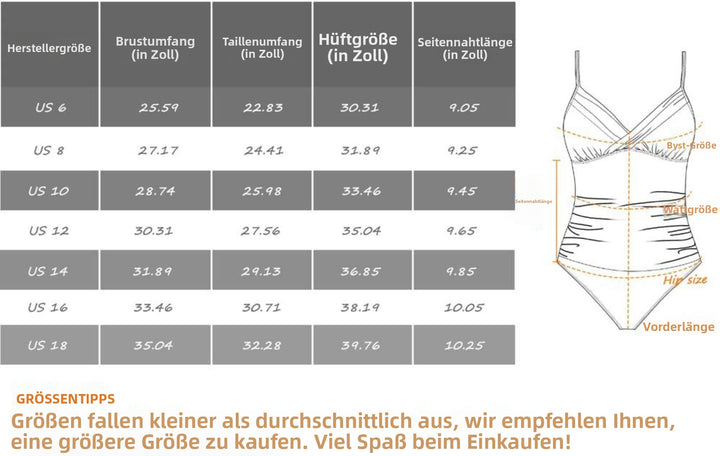 Drune | Sexy schlichter, kreuzfaltbarer, enger einteiliger Bikini