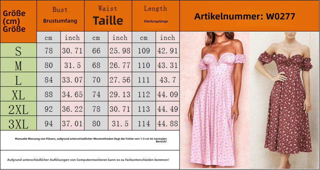 Drune | Geschlitztes Blumenkleid schulterfreies Röhrentop-Kleid