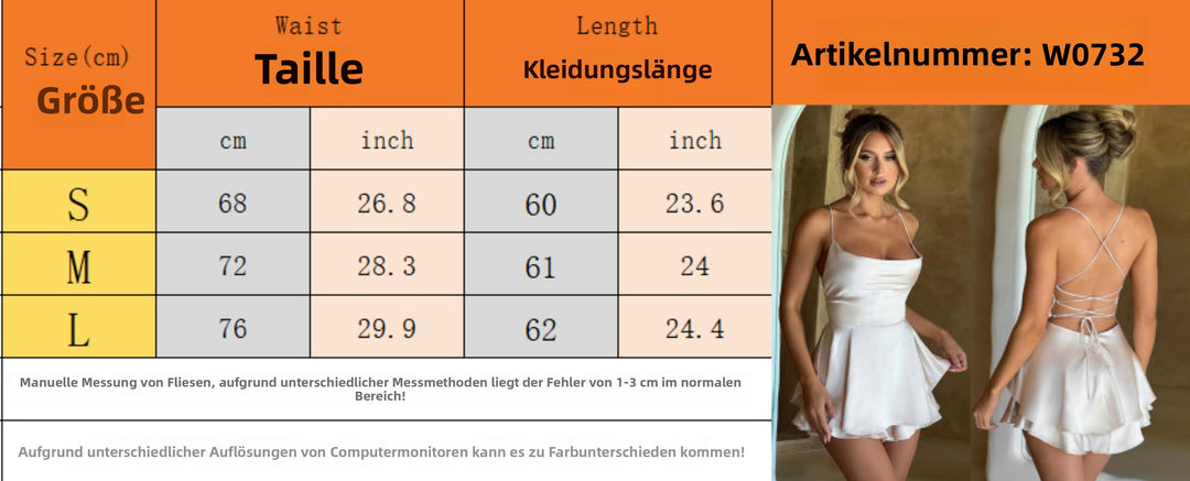 Drune | Halter einfarbig Strapskleid kurz