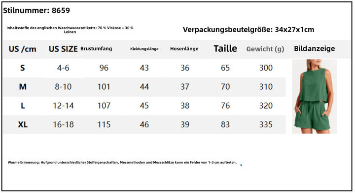 Drune | Zweiteiliges Set aus ärmellosem Oberteil und Shorts