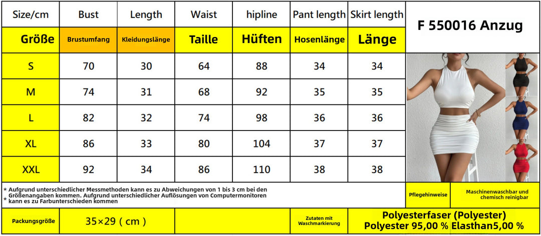 Drune | Ärmelloses Neck Tube Top Weste Hip Wrap Set