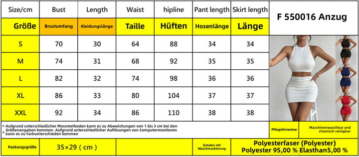Drune | Ärmelloses Neck Tube Top Weste Hip Wrap Set