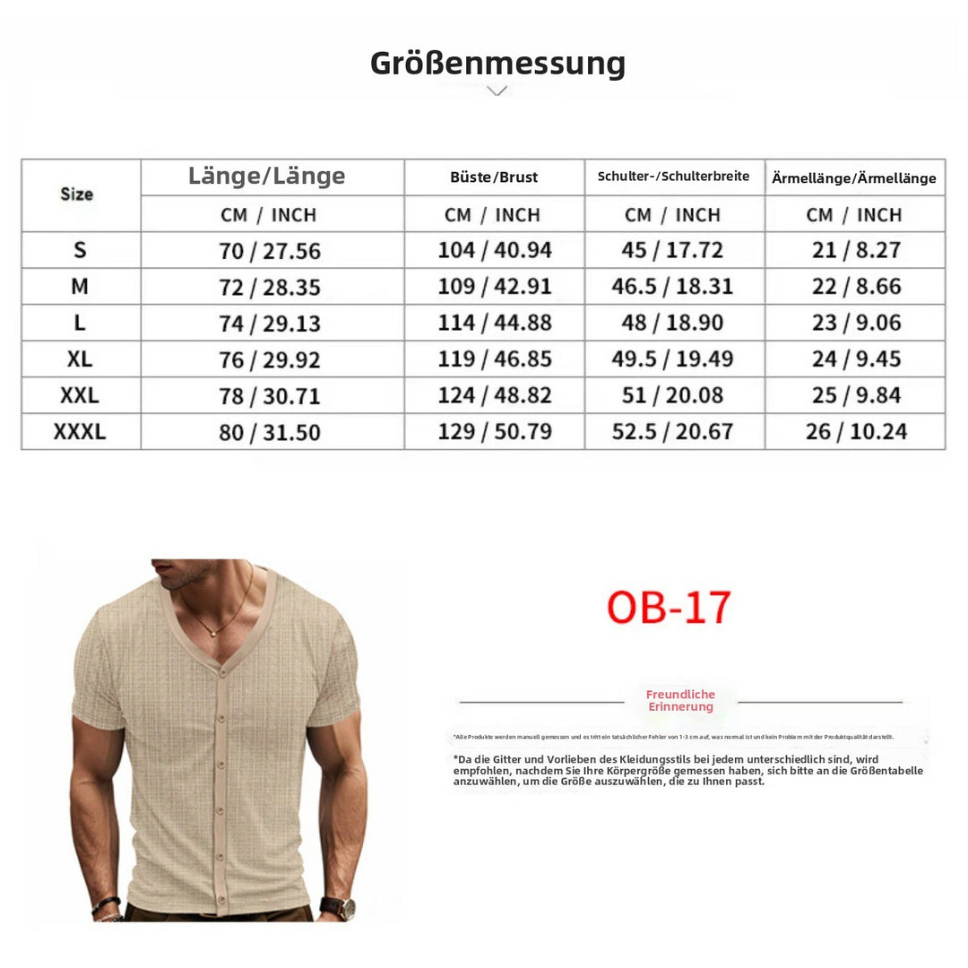 Drune | Atmungsaktive Strickjacke mit Knöpfen und kurzen Ärmeln
