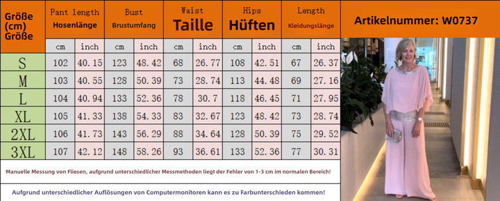 Drune | Rundhalsausschnitt Pailletten Farbe Matching Batman Wide Leg Pants Set