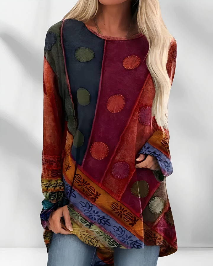 Drune | Damen Tunika Oberteile Elegante Top