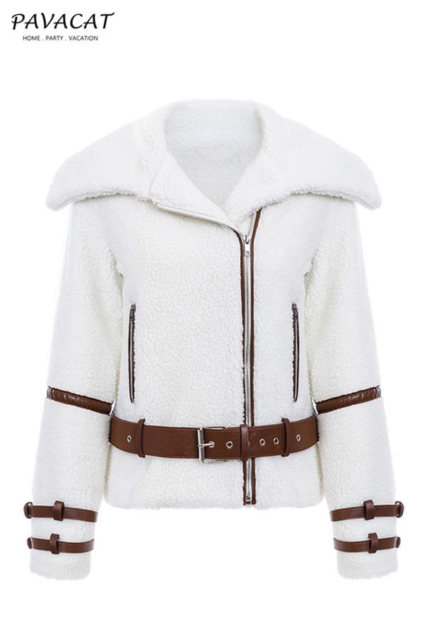 Drune | Parka Gürtel Shaggy Jacke