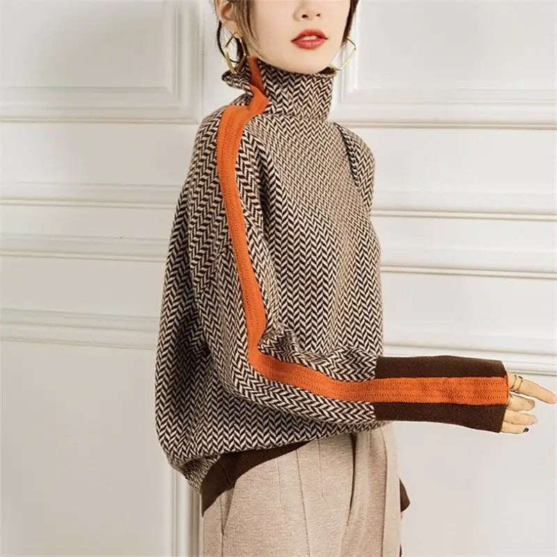 Drune | Damen Rollkragenpullover aus weichem Strick
