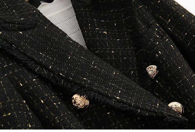 Drune | Tweed Blazer Damen - Lässig - Unifarben