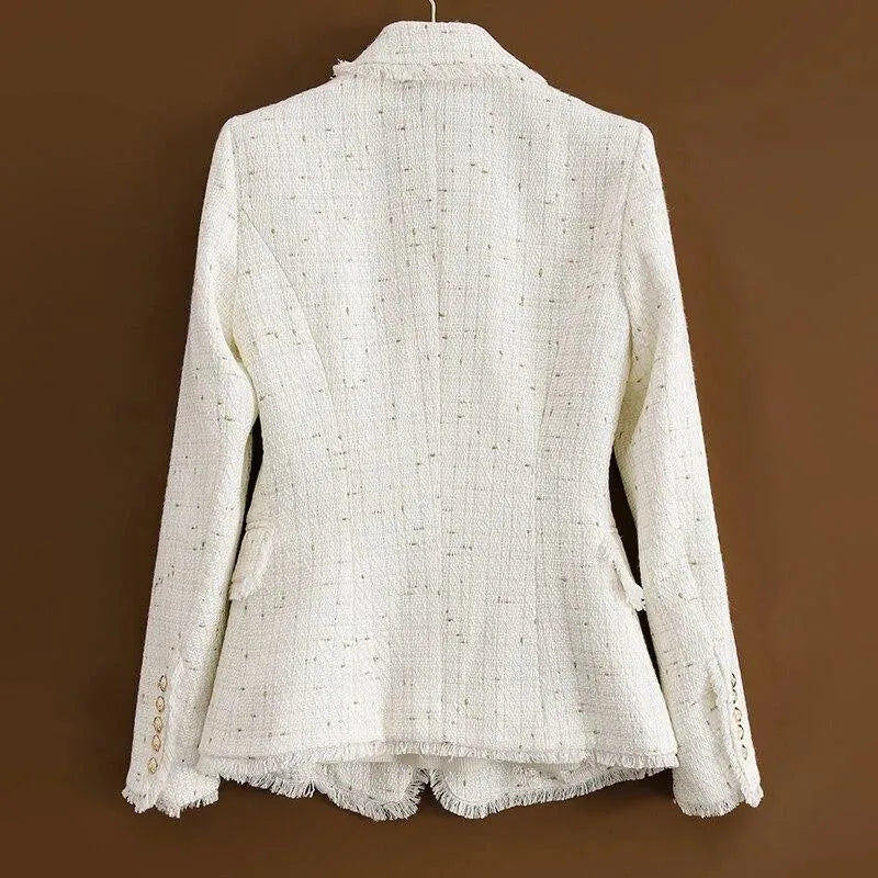 Drune | Tweed Blazer Damen - Lässig - Unifarben