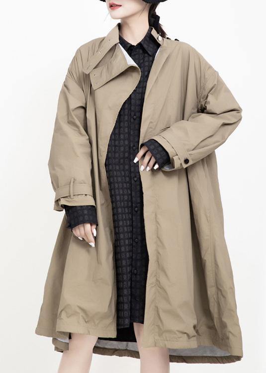 Drune | ways to wear Fashion asymmetrische Mäntel Damen khaki Midi Jacken