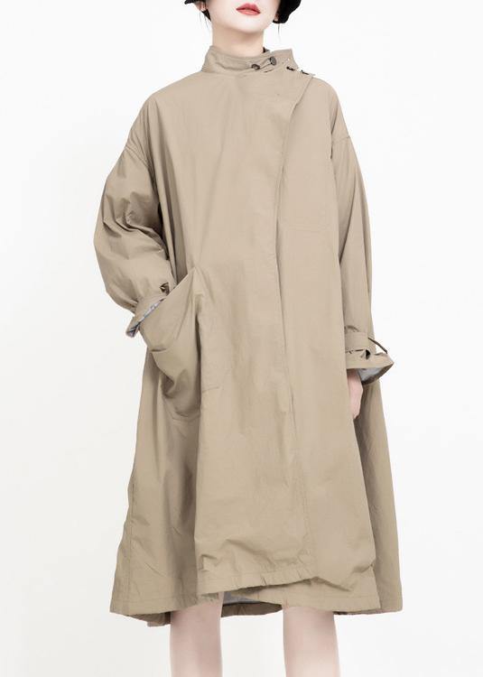 Drune | ways to wear Fashion asymmetrische Mäntel Damen khaki Midi Jacken