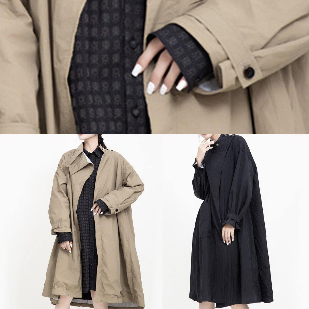 Drune | ways to wear Fashion asymmetrische Mäntel Damen khaki Midi Jacken