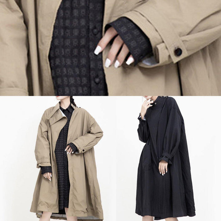 Drune | ways to wear Fashion asymmetrische Mäntel Damen khaki Midi Jacken