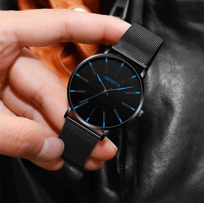 Herren Ultraflache Business Uhr Für Eleganten Stil