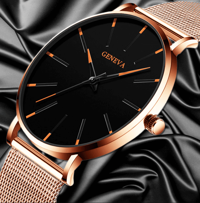 Herren Ultraflache Business Uhr Für Eleganten Stil
