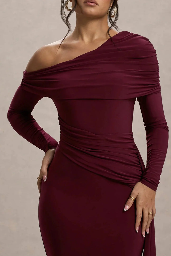Drune | Schuppen Falten Maxi Kleid