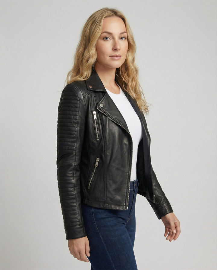 Drune | Damen Lederjacke Stilvoll Zeitlos