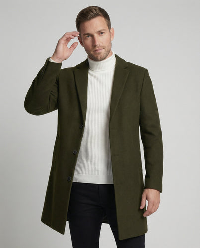 Herren eleganter Longblazer mit modernem Schnitt und doppelter Knopfreihe Drune