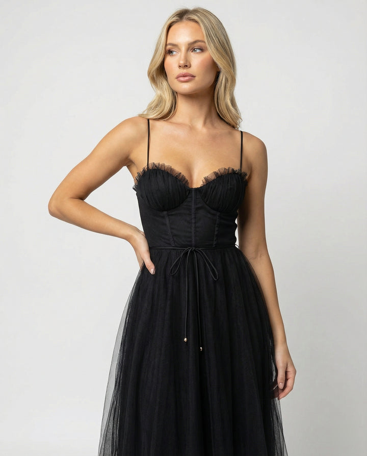 Drune - Elegantes Festkleid Fließende Silhouette