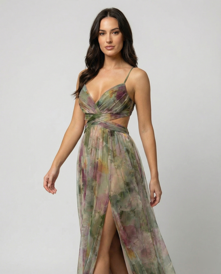 Elegantes Maxikleid im Schönen Blumenmuster für festliche Anlässe | Drune
