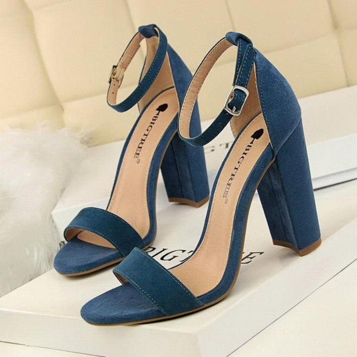 Drune | Buckle Block High Heels Pumps