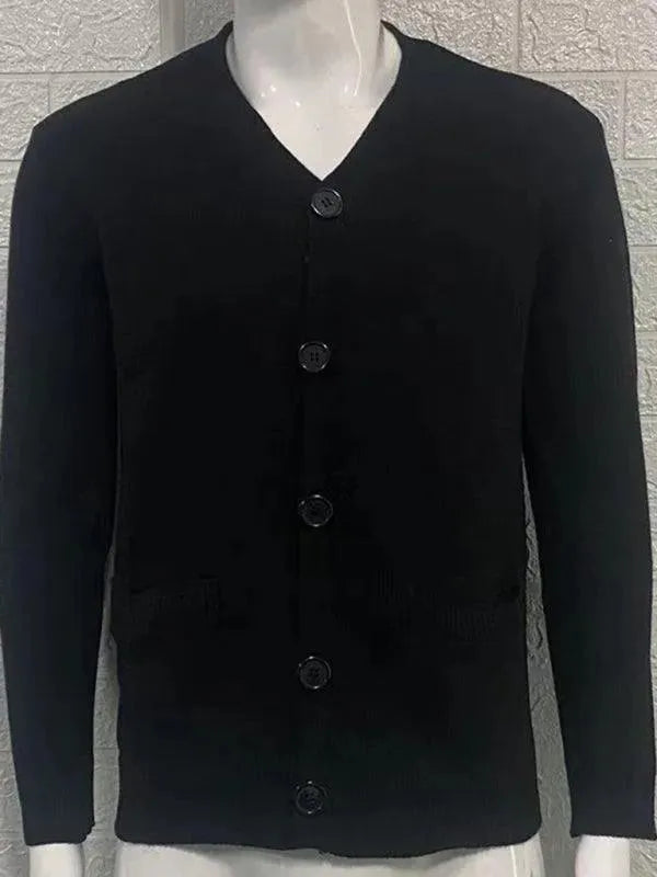 Drune | Ausschnitt Herren Strickjacke Pullover