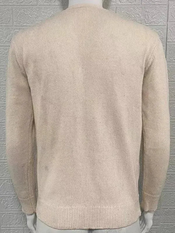 Drune | Ausschnitt Herren Strickjacke Pullover