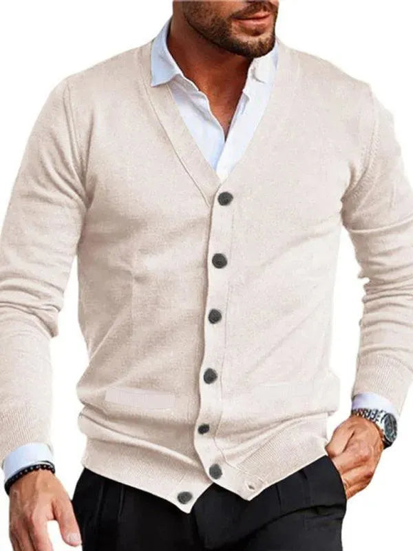 Drune | Ausschnitt Herren Strickjacke Pullover