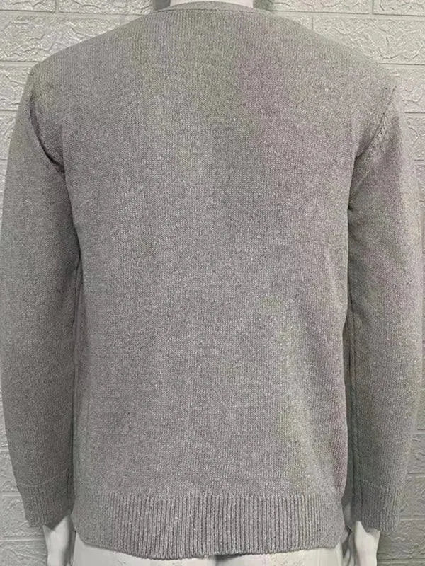 Drune | Ausschnitt Herren Strickjacke Pullover