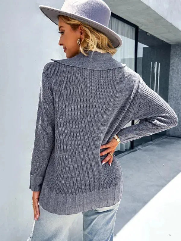 Drune | Ausschnitt Polo Damen Pullover Top