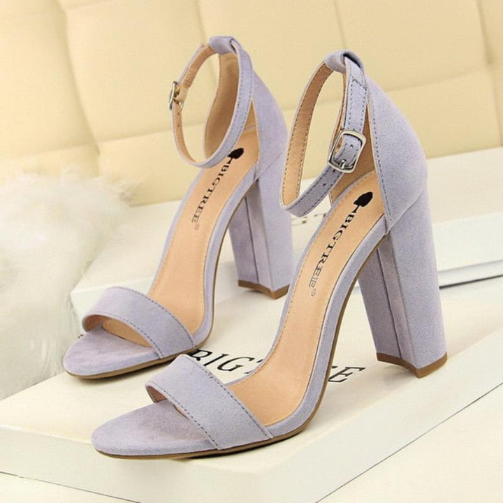 Drune | Buckle Block High Heels Pumps