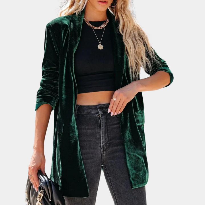 Drune | Unformal Weiche Samtjacke für Damen, Perfekt für den Herbst
