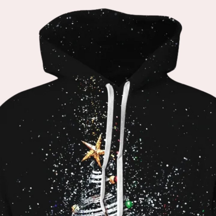 Drune | Weihnachtlicher Kapuzenpullover Für Herren Mit Muster