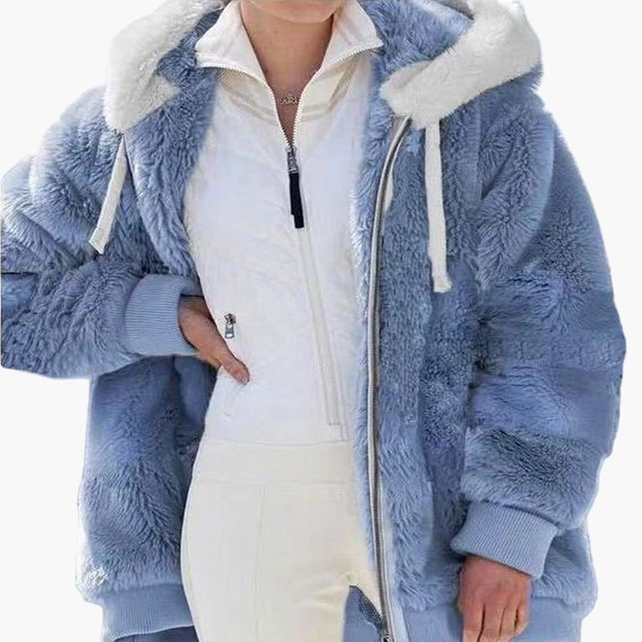 Drune | Winter Kapuzenjacke im Streifen-Design - Modische Freizeitjacke für kalte Tage