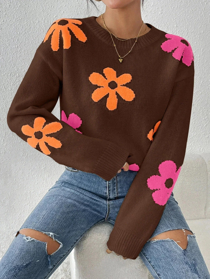 Drune | Strickpullover mit Floralem Druck