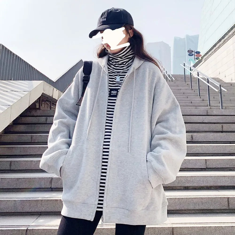 Drune | Oversized Jacke mit Reißverschluss