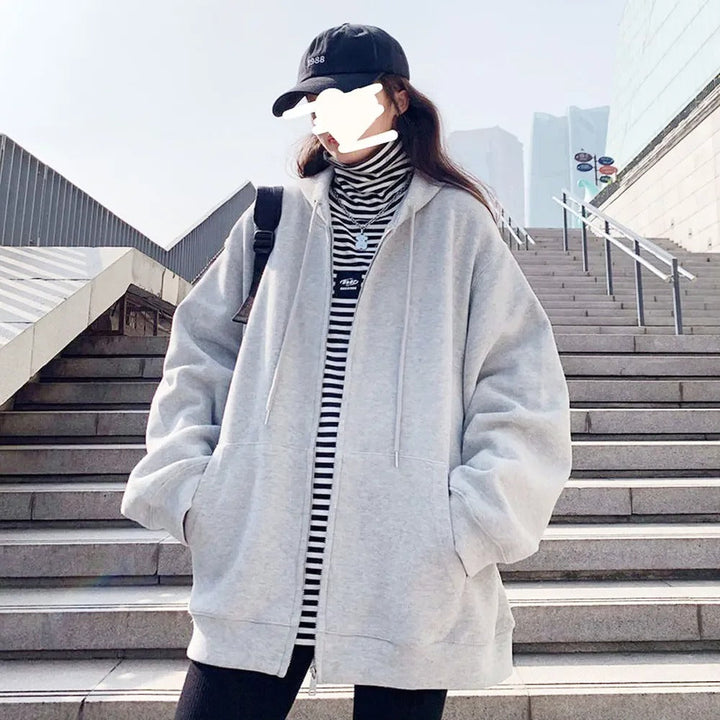 Drune | Oversized Jacke mit Reißverschluss